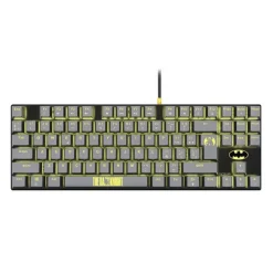FR-TEC TECLADO MECANICO GAMING TKL BATMAN - RETROILUMINACION - ANTI-GHOSTING - CABLE TRENZADO 1.8M - COMPATIBLE CON PC, MAC, PS5, SWITCH, XBOX SERIES X/S - COLOR NEGRO/GRIS
