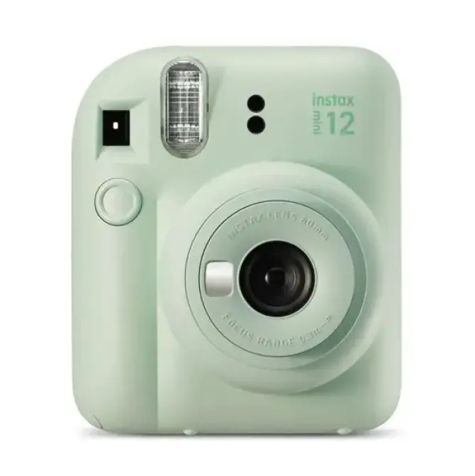 FUJIFILM INSTAX MINI 12 MINT GREEN CAMARA INSTANTANEA - TAMAÑO DE IMAGEN 62X46MM - FLASH AUTO - EXPOSICION AUTOMATICA - MINI ESPEJO PARA SELFIES - MODO PRIMER PLANO
