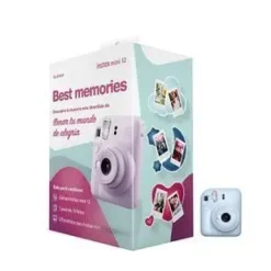 FUJIFILM PACK BEST MEMORIES INSTAX MINI 12 PASTEL BLUE CAMARA INSTANTANEA + FILM INSTAX MINI 10UD. + 3 PORTAFOTOS - TAMAÑO DE IMAGEN 62X46MM - FLASH AUTO - EXPOSICION AUTOMATICA - MINI ESPEJO PARA SEL