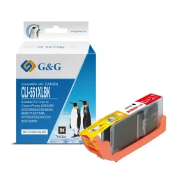 G&G CANON CLI551XL NEGRO CARTUCHO DE TINTA GENERICO - REEMPLAZA 6443B001/6508B001