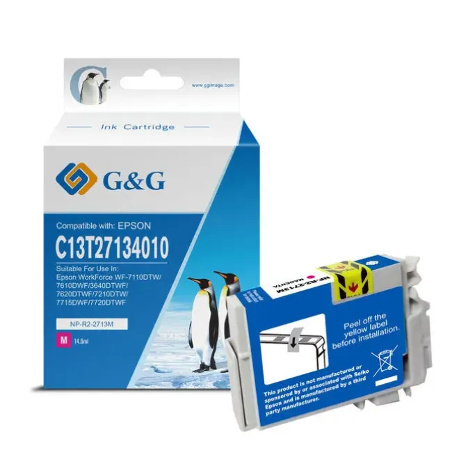 G&G EPSON T2713/T2703 (27XL) MAGENTA CARTUCHO DE TINTA GENERICO - REEMPLAZA C13T27134012/C13T27034012