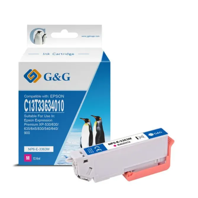 G&G EPSON T3363/T3343 (33XL) MAGENTA CARTUCHO DE TINTA GENERICO - REEMPLAZA C13T33634012/C13T33434012
