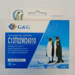 G&G EPSON 502XL CYAN CARTUCHO DE TINTA GENERICO - REEMPLAZA C13T02W24010/C13T02V24010