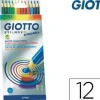 GIOTTO STILNOVO ACQUARELL PACK DE 12 LAPICES DE COLORES ACUARELABLES HEXAGONALES - MINA 3.3 MM - MADERA - COLORES SURTIDOS