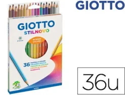 GIOTTO STILNOVO PACK DE 36 LAPICES HEXAGONALES DE COLORES - MINA 3.3MM - MADERA - COLORES SURTIDOS