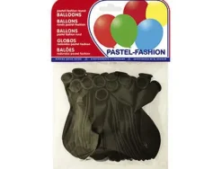 GLOBO 100% LATEX BIODEGRADABLE PASTEL NEGRO BOLSA DE 20 UNIDADES