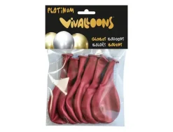 GLOBO 100% LATEX BIODEGRADABLE ROJO MEDIANOCHE BLISTER DE 6 UNIDADES