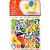 GLOBOS + PEGATINAS BOLSA DE 12