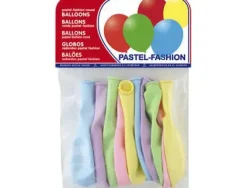 GLOBOS PASTEL CLARO BOLSA DE 10 UNIDADES SURTIDAS