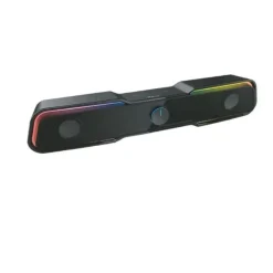3GO DROXIO NESSYE BARRA DE SONIDO 2.0 10W - ILUMINACION RGB - CONECTIVIDAD BLUETOOTH 5.0 + JACK 3.5MM - ALIMENTACION USB - COLOR NEGRO