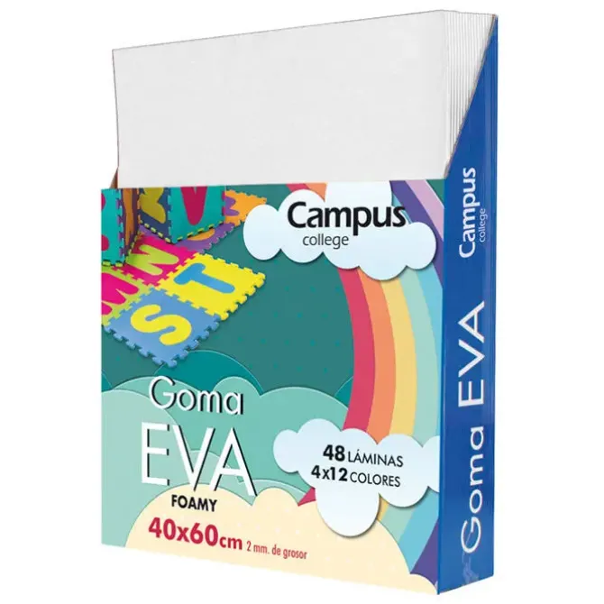 GOMA EVA CAMPUS COLLEGE 40X60 2MM COLOR BLANCO.
