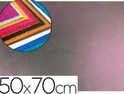 GOMA EVA CON PURPURINA LIDERPAPEL 50X70CM 60G/M2 ESPESOR 2 MM BICOLOR ROSA VERDE