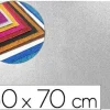 GOMA EVA CON PURPURINA LIDERPAPEL 50X70CM 60G/M2 ESPESOR 2MM PLATA