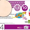 GOMA EVA LIDERPAPEL DIN A4 60G/M2 ESPESOR 1,5MM CARNE PAQUETE DE 10 HOJAS