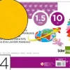 GOMA EVA LIDERPAPEL DIN A4 60G/M2 ESPESOR 1,5MM AMARILLO PAQUETE DE 10 HOJAS