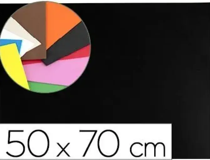 GOMA EVA LIDERPAPEL 50X70CM 60G/M2 ESPESOR 1.5MM NEGRO