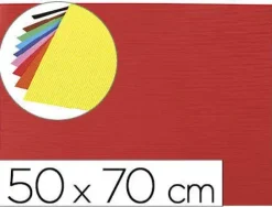 GOMA EVA ONDULADA LIDERPAPEL 50X70CM 2,2MM DE ESPESOR ROJO