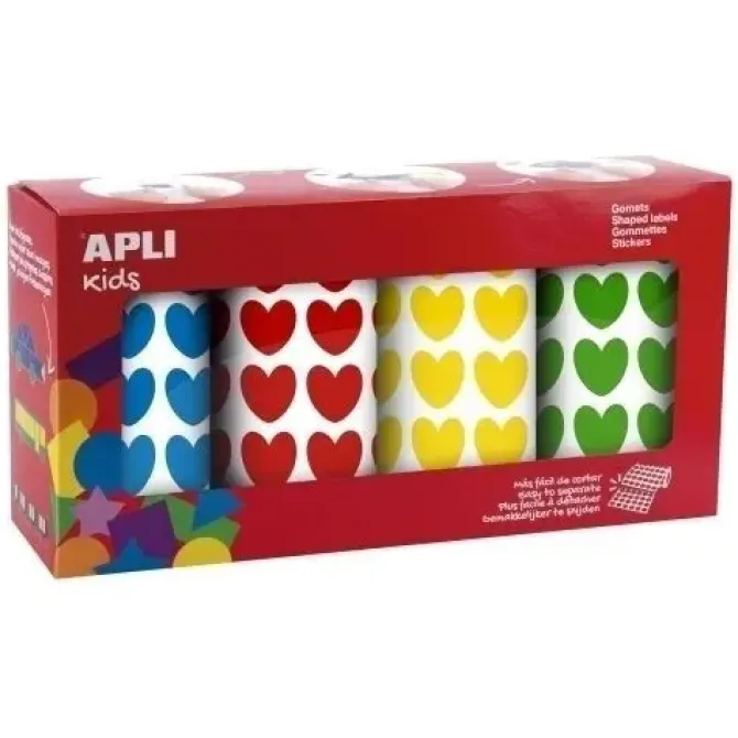 GOMETS APLI ROLLO 59H CORAZON PACK 4 ROLLOS (AZ-RJ-AM-VD) 7.080 UDS. (19502)