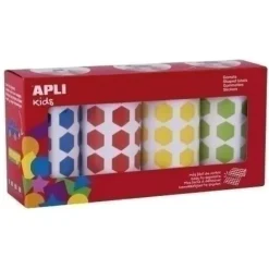 GOMETS APLI ROLLO 59H HEXAGONOS 20 MM PACK 4 ROLLOS (AZ-RJ-AM-VD) 7.080 UDS. (19192)