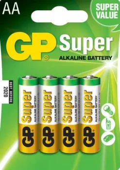 GP PACK DE 4 PILAS SUPER ALCALINAS LR06 AA 1.5V