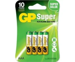 GP PACK DE 4 PILAS SUPER ALCALINAS LR03 AAA 1.5V