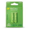 GP RECYKO PACK DE 2 PILAS RECARGABLES 1300MAH AA 1.2V - PRECARGADAS - FABRICADAS CON MAS DEL 10% DE MATERIALES RECICLADOS