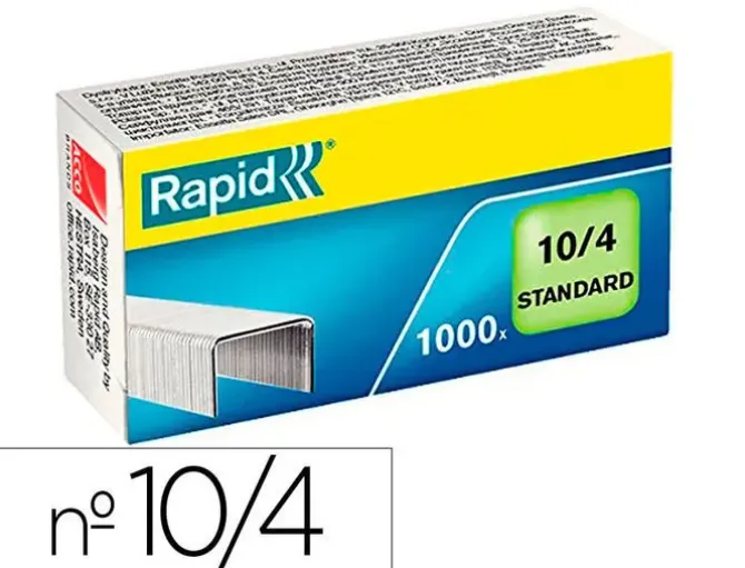 GRAPAS RAPID 10/4 MM GALVANIZADA CAJA DE 1000 UNIDADES