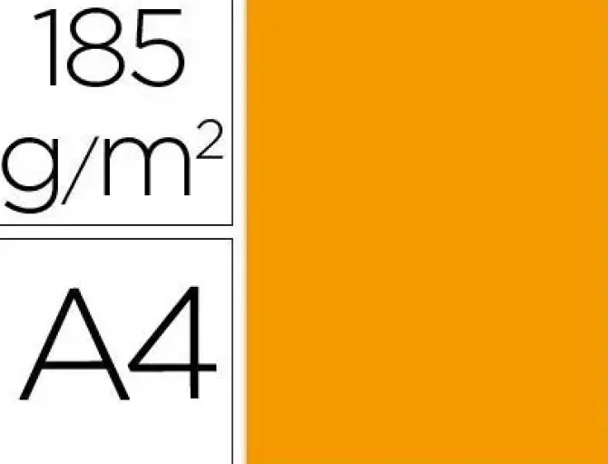 GUARRO CARTULINA GUARRO DIN A4 MANDARINA 185 GR