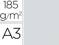 #GUARRO CASAS 50 HOJAS CARTULINA IRIS FORMATO A3 230 G. PLATA METALIZADA REF. 0005823