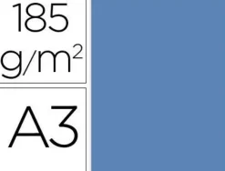 #GUARRO CASAS 50 HOJAS CARTULINA IRIS FORMATO A3 185 G. AZUL MALDIVAS REF. 040-4809