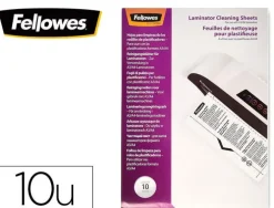 HOJA DE LIMPIEZA FELLOWES PARA PLASTIFICADORAS PACK DE 10 UNIDADES
