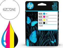 HP 934 + 935 PACK DE 4 CARTUCHOS DE TINTA ORIGINALES - 6ZC72AE