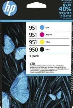 HP 950 + 951 PACK DE 4 CARTUCHOS DE TINTA ORIGINALES - 6ZC65AE