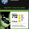 HP 712 AMARILLO PACK DE 3 CARTUCHOS DE TINTA ORIGINALES - 3ED79A