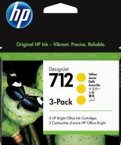 HP 712 AMARILLO PACK DE 3 CARTUCHOS DE TINTA ORIGINALES - 3ED79A