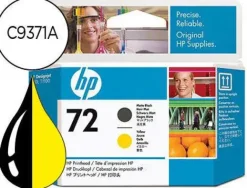 HP 72 CABEZAL DE IMPRESION ORIGINAL - NEGRO MATE Y AMARILLO - C9384A