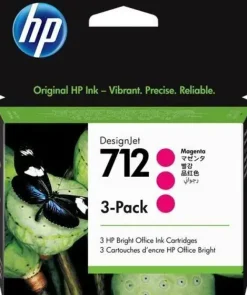 HP 712 MAGENTA PACK DE 3 CARTUCHOS DE TINTA ORIGINALES - 3ED78A
