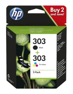 HP 303 NEGRO + COLOR PACK DE 2 CARTUCHOS DE TINTA ORIGINALES - 3YM92AE