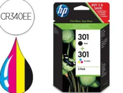 HP 301 NEGRO + COLOR PACK DE 2 CARTUCHOS DE TINTA ORIGINALES - N9J72AE