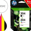 HP 304 NEGRO + COLOR PACK DE 2 CARTUCHOS DE TINTA ORIGINALES - 3JB05AE