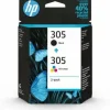 HP 305 NEGRO + COLOR PACK DE 2 CARTUCHOS DE TINTA ORIGINALES - 6ZD17AE