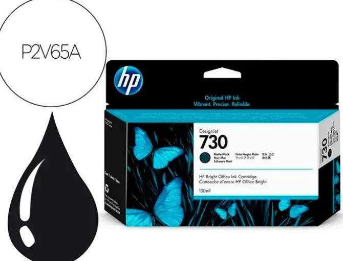 HP 730 NEGRO MATE CARTUCHO DE TINTA ORIGINAL - P2V65A