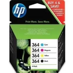 HP 364 PACK DE 4 CARTUCHOS DE TINTA ORIGINALES - N9J73AE