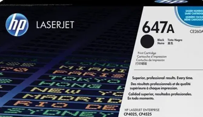 HP CE260A NEGRO CARTUCHO DE TONER ORIGINAL - 647A