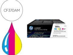 HP CE411A/CE412A/CE413A PACK DE 3 CARTUCHOS DE TONER ORIGINALES - 305A