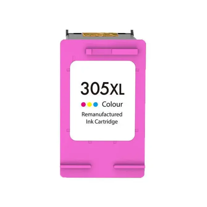 HP 305XL COLOR CARTUCHO DE TINTA REMANUFACTURADO - MUESTRA NIVEL DE TINTA - REEMPLAZA 3YM63AE/3YM60AE