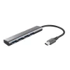 HUB TRUST HALYX 4 PUERTOS USB-A CONEXION USB-C COLOR GRIS