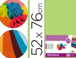 INETA PAPEL SEDA 025 HOJAS 052CMX076CM VERDE 98441036-4 CS22237