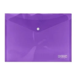 INGRAF SOBRE CON CIERRE DE BROCHE - POLIPROPILENO - TAMAÑO A4 - COLOR LILA
