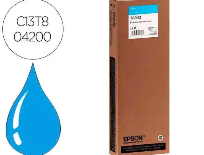 INK-JET EPSON GF SURECOLOR SERIE SC-P CIAN ULTRACHROME HDX/HD 700ML